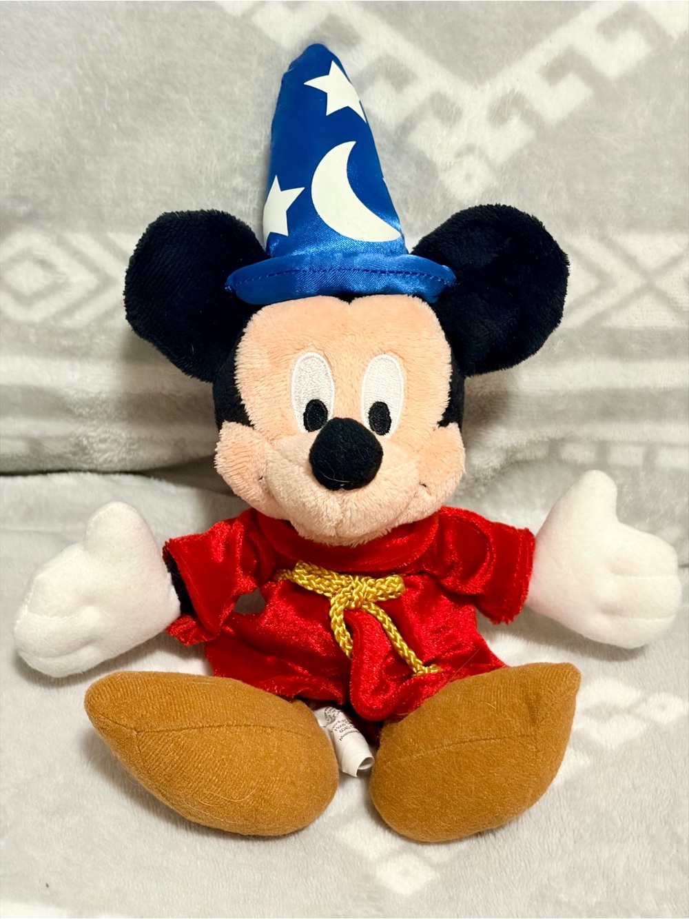Mickey Mouse Sorcerer Mini Bean Bag 10” Plush/Fantasia 85th Anniversary Special